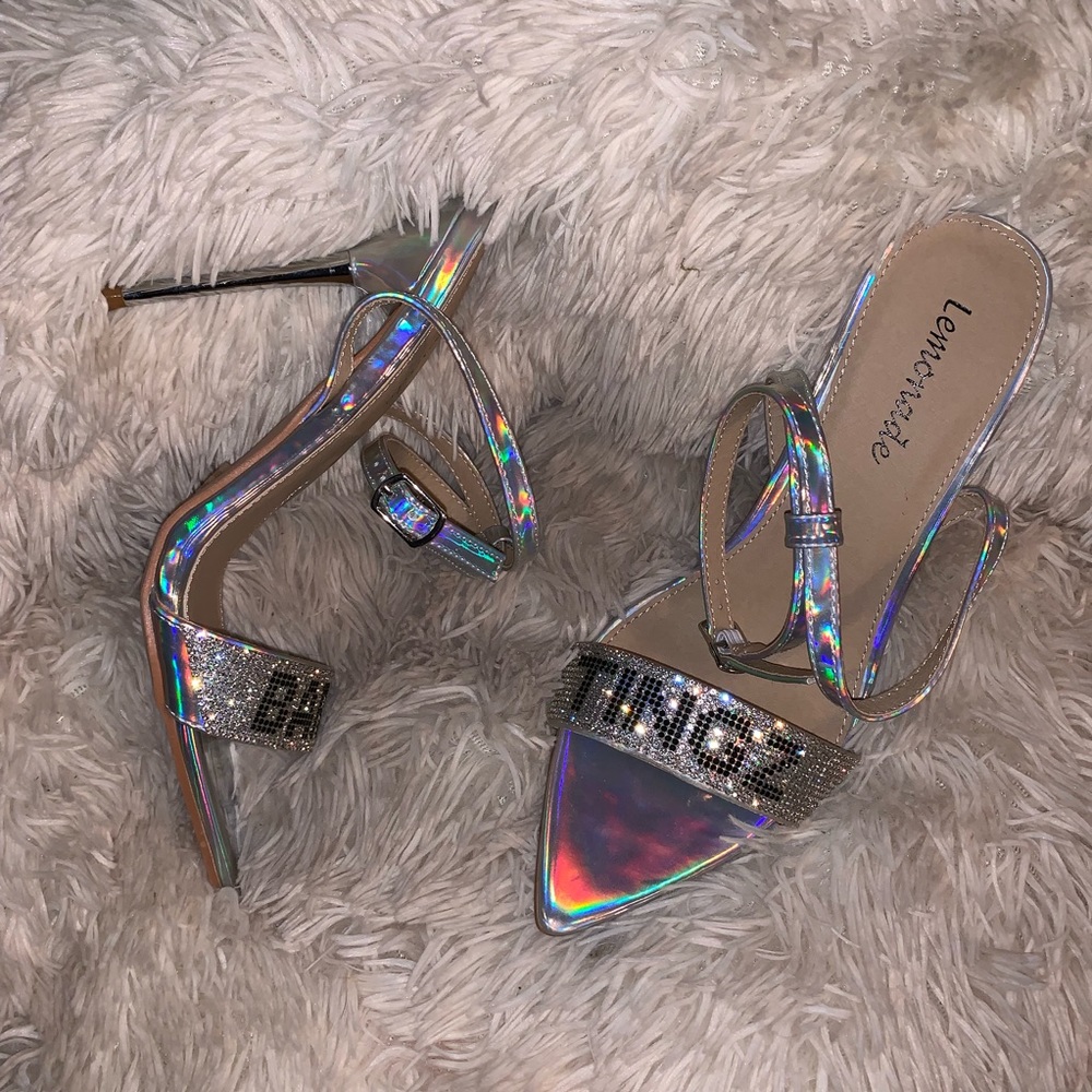 New Barbie ✨ Tingz Rhinestone Holo Stiletto Heels - Picture 3 of 8